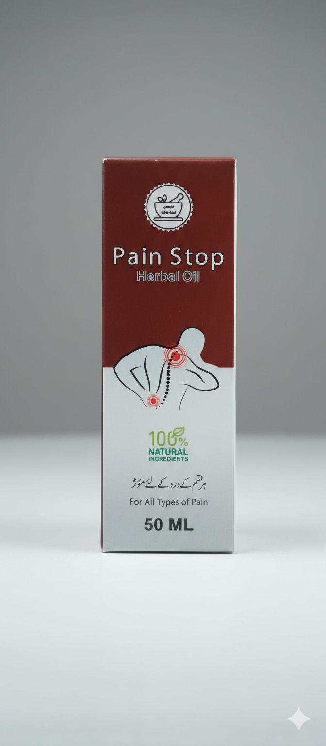 Pain Stop Herbal Oil – Natural Fast Pain Relief for Muscle, Joint & Back Pain